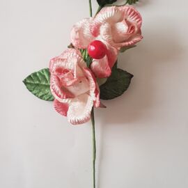 ROSA 2 FOGLIE CM 29 7597-1 AL PZ PINK