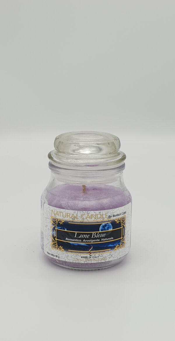 NATURAL CANDLE IN GIARA 90 GR 100% CERA VEGETALE LUNE BLEUE