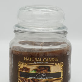 NATURAL CANDLE IN GIARA 380 GR 100% CERA VEGETALE CAFFE
