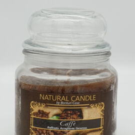 NATURAL CANDLE IN GIARA 380 GR 100% CERA VEGETALE CAFFE
