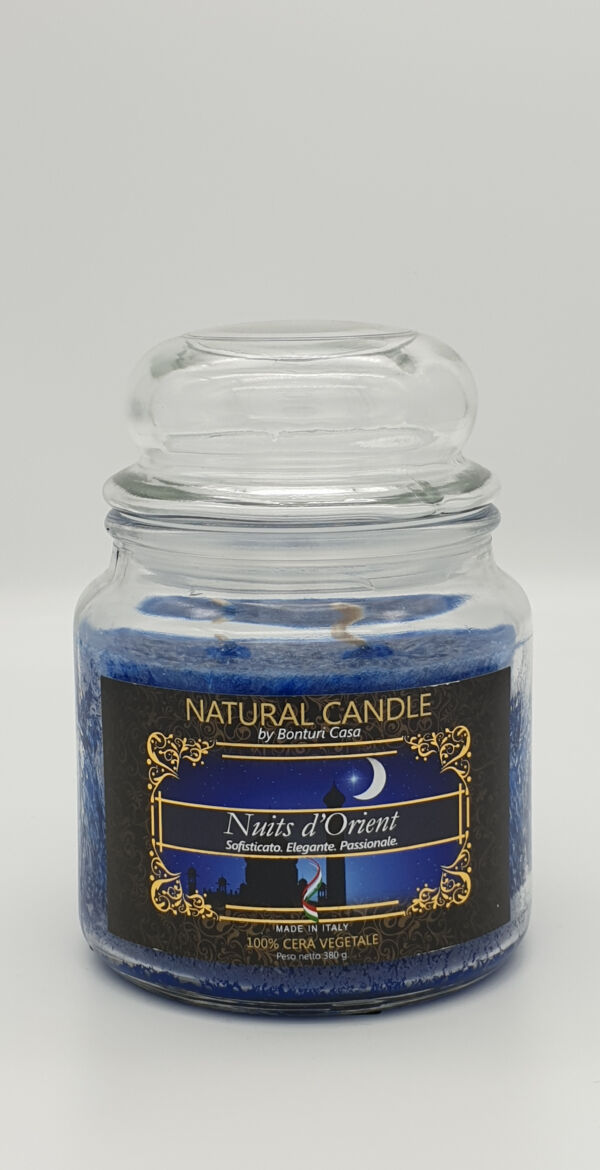NATURAL CANDLE IN GIARA 380 GR 100% CERA VEGETALE NUITS ORIENT