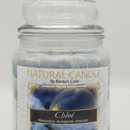 NATURAL CANDLE IN GIARA 580 GR 100% CERA VEGETALE CHOLE
