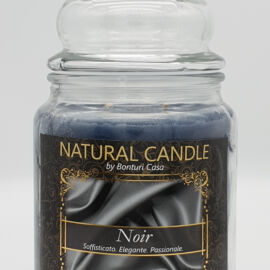 NATURAL CANDLE IN GIARA 580 GR 100% CERA VEGETALE NOIR