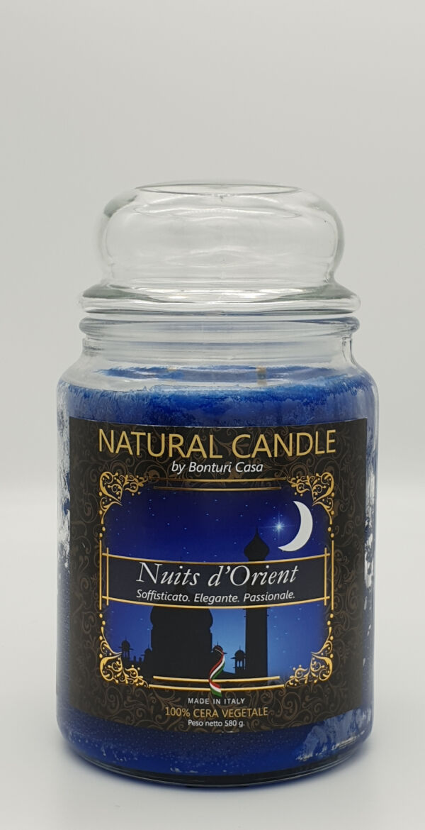 NATURAL CANDLE IN GIARA 580 GR 100% CERA VEGETALE NUITS ORIENT