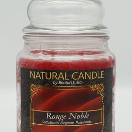 NATURAL CANDLE IN GIARA 580 GR 100% CERA VEGETALE ROUGE NOBLE