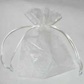 matrimoni regali di Natale colore bianco sacchetti regalo 25 pezzi QX Sacchetti in Organza per gioielli 5 x 7 cm
