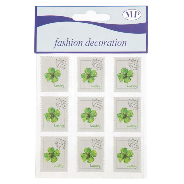 STAMP LUCKY CLOVER STICKER (9PZ) MM 27X35