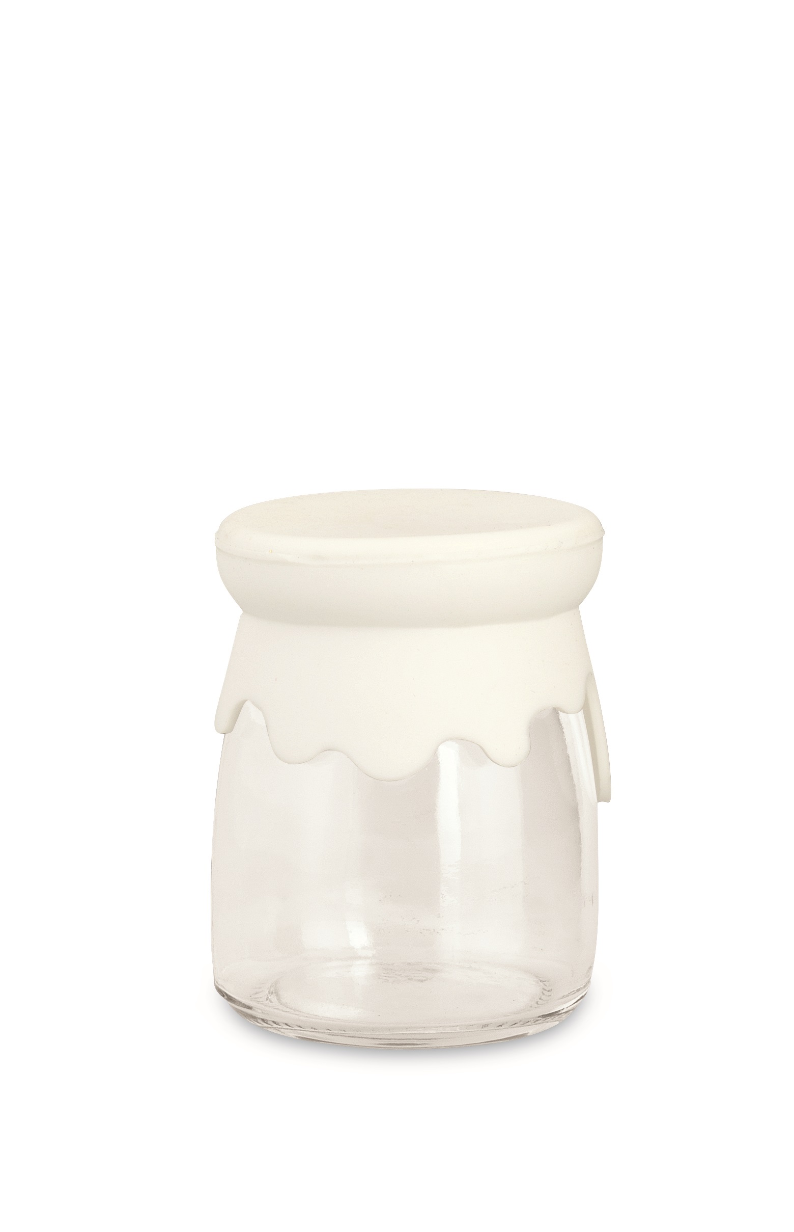 Barattolo Coperchio Silicone Bianco