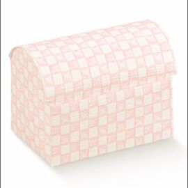 SCATOLA COFANETTO MM 70X45X52 QUADRI ROSA AL PZ