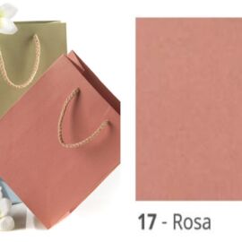 BUSTE SHOPPER CARTA KRAFT FONDO PIENO CM 12X15+7 AL PZ ROSA