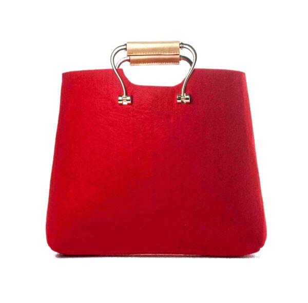 BORSA STOFFA ROSSA CM 33X7X27