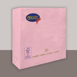 TOVAGLIOLO CARTA 2 VELI CM 33X33 50PZ rosa pastello