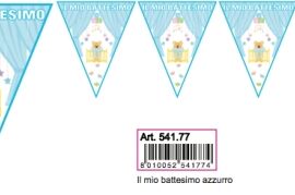FESTONE BANDIERINE PVC IL MIO BATTESIMO AZZURRO MT 3,6