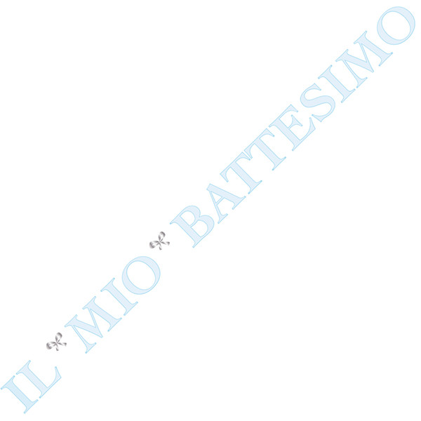 FESTONE "IL MIO BATTESIMO" AZZURRO/ARGENTO  MT 3,60
