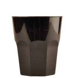 BICCHIERI COCKTAIL PLASTICA NERO 270CC 20PZ