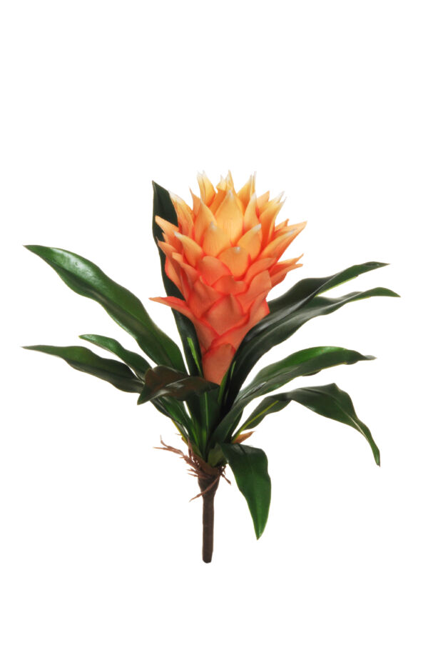 REAL TOUCH BROMELIA SMALL PLANT SALMONE