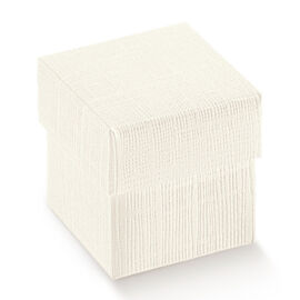 SCATOLA FONDO E COPERCHIO MM 140X140X80 SETA BIANCO SCATOLA FONDO E COPERCHIO MM 140X140X80 SETA BIANCO