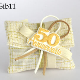 BUSTINA 50° ANNIVERSARIO CON GESSO+ESSENZA (CM 8XH.6) SIBILLA