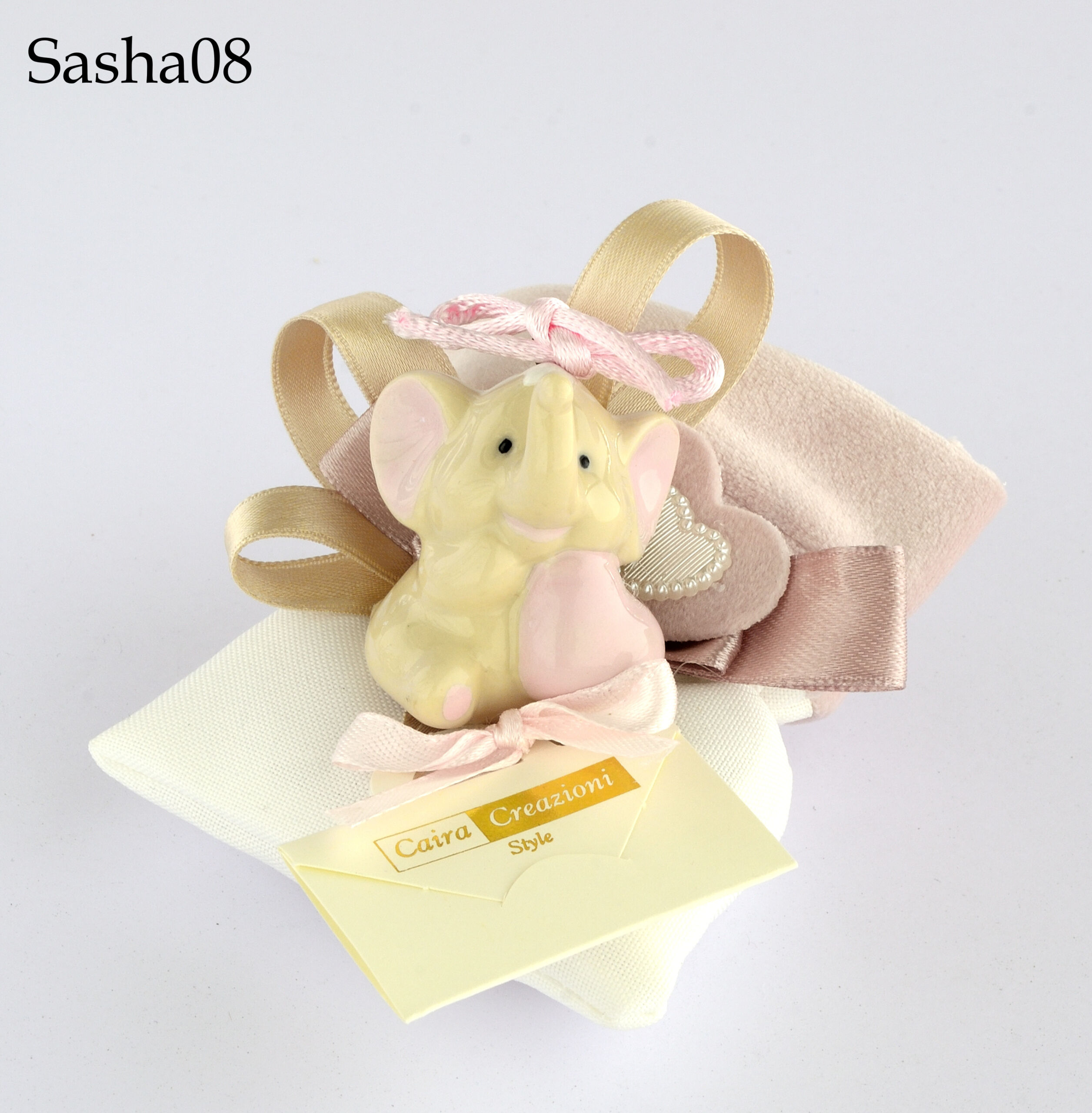 SACCHETTO VELLUTO CON ELEFANTE ROSA(CM 8XH.9) SASHA SACCHETTO VELLUTO CON ELEFANTE ROSA(CM 8XH.9) SASHA