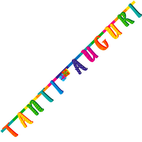 FESTONE "TANTI AUGURI " MULTICOLOR  MT 2