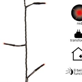 FILO DI LUCI PER ALBERO A LED ROSSO 180 LED 13,5MT CAVO NERO FILO DI LUCI PER ALBERO A LED ROSSO 180 LED 13,5MT CAVO NERO
