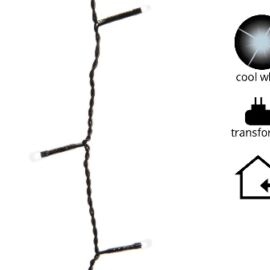 FILO DI LUCI PER ALBERO A LED BIANCO FREDDO 80 LED 6MT CAVO NERO FILO DI LUCI PER ALBERO A LED BIANCO FREDDO 80 LED 6MT CAVO NERO