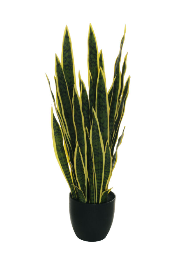 PIANTA FINTA SANSEVIERIA IN VASO REAL TOUCH D.20XH85 CM VERDE/GIALLA