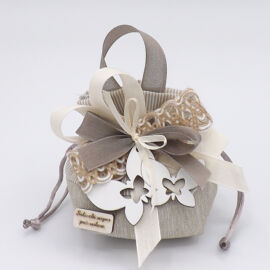 BAG RIGHE C/COPPIA FARFALLE E TRAF.BIANCHE  LEILA (10XH.13)