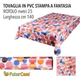 VC TOVAGLIA A ROTOLO FELPATA CM 140AL MT FC 6155 (3MT) SFERE COLORATE