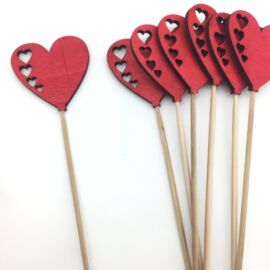PICK CUORE ROSSO CON SCRITTA INTARSIATA CM 7X7 12PZ PICK CUORE ROSSO CON SCRITTA INTARSIATA CM 7X7 12PZ