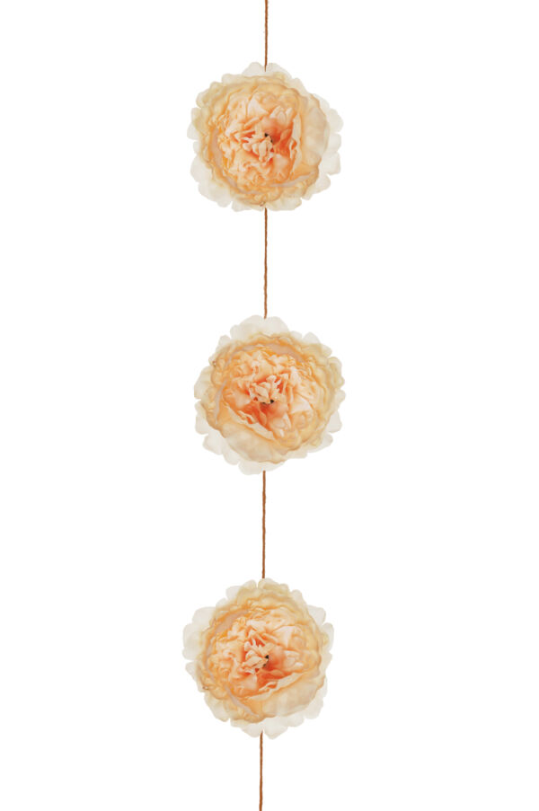 PEONY GARLAND CON 9 FIORI CM 205 IVORY