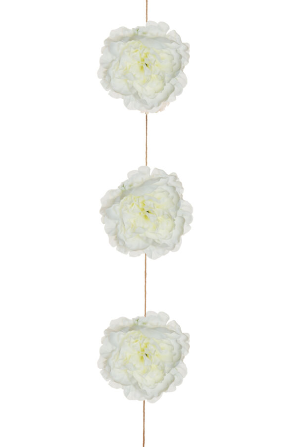 PEONY GARLAND CON 9 FIORI CM 205 WHITE