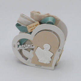 SCATOLA LEGNO CUORE CRESIMA DORIANA (9XH.10) SCATOLA LEGNO CUORE CRESIMA DORIANA (9XH.10)