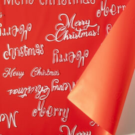 BOBINA  MERRY XMAS CM 100X25M 2LATI 40MY ROSSO