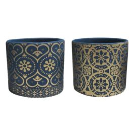 CASPO IN CERAMICA ROSA GRECHE ORO D.10,5X H8,5 ASSORTITO CASPO IN CERAMICA ROSA GRECHE ORO D.10,5X H8,5 ASSORTITO