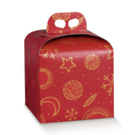 SCATOLA  PANETTONE MM 200X200X180 RED UNIVERS