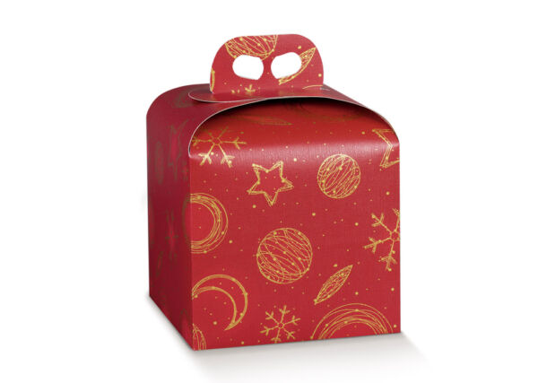 SCATOLA  PANETTONE MM 200X200X180 RED UNIVERS