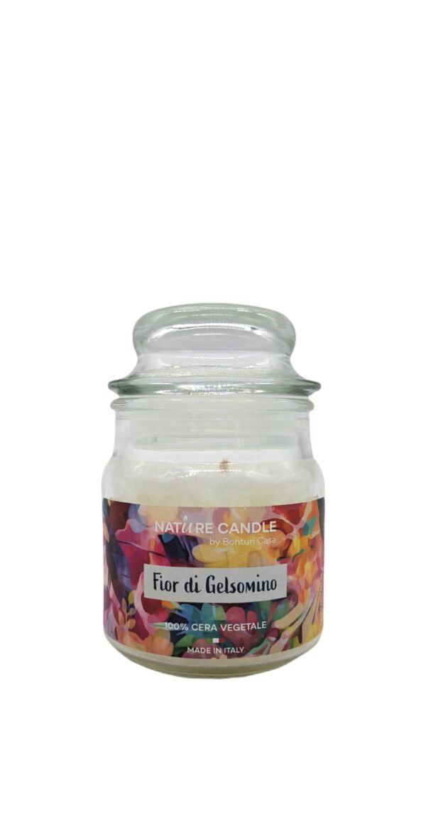 NATURAL CANDLE IN GIARA 90 GR 100% CERA VEGETALE gelsomino