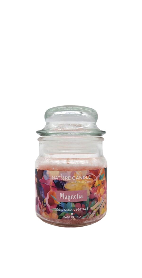 NATURAL CANDLE IN GIARA 90 GR 100% CERA VEGETALE magnolia