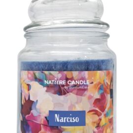 NATURAL CANDLE IN GIARA 580 GR 100% CERA VEGETALE narciso