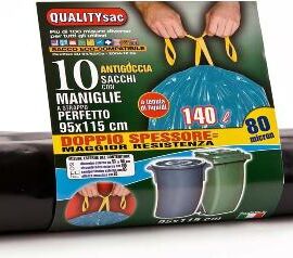 SACCO IMMONDIZIA HDPE NERO TRASPARENTE CM 50X60 GR 6 MY10 20PZ