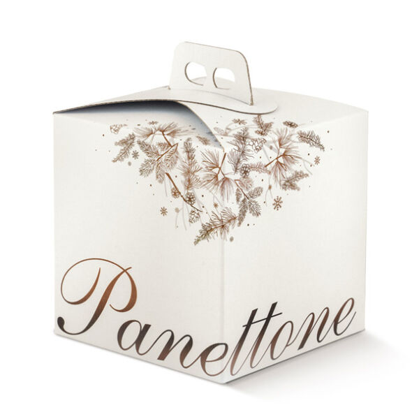 SCATOLA PANETTONE QUADRELLA MM 210X210XH220 DOLCE IDEA MARRONE