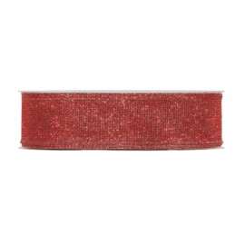 NASTRO NATALIZIO glitter net mm 40X50 mt ROSSO