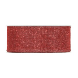NASTRO NATALIZIO glitter net mm 63X50 mt ROSSO NASTRO NATALIZIO glitter net mm 63X50 mt ROSSO