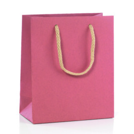 BORSE DI CARTA KRAFT FONDO PIENO CM 16X19+8 AL PZ ROSA BORSE DI CARTA KRAFT FONDO PIENO CM 16X19+8 AL PZ ROSA