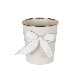 CACHE-POT BIANCO FIOCCO BIANCO D 17X18CM METALLO