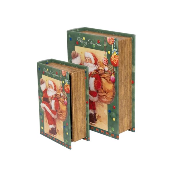 LIBRO *BABBO NATALE* LEGNO PICCOLO 14X5,5X20CM