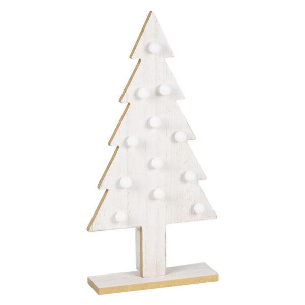 ALBERINO BIANCO  C/LED H80CM LEGNO