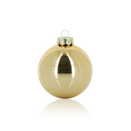 PALLINE PER ALBERO IN VETRO BOX 16  MM 80 ORO