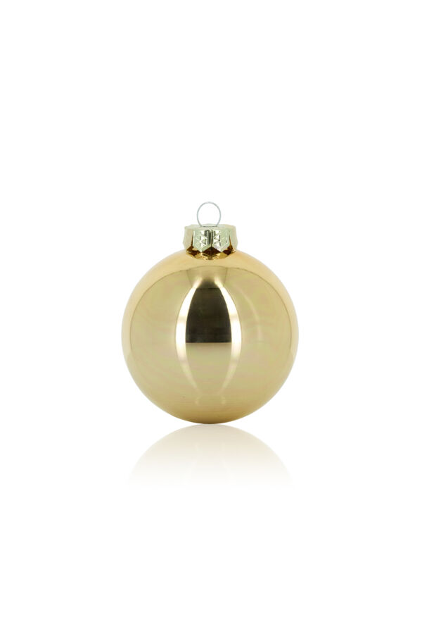 PALLINE PER ALBERO IN VETRO BOX 16  MM 80 ORO